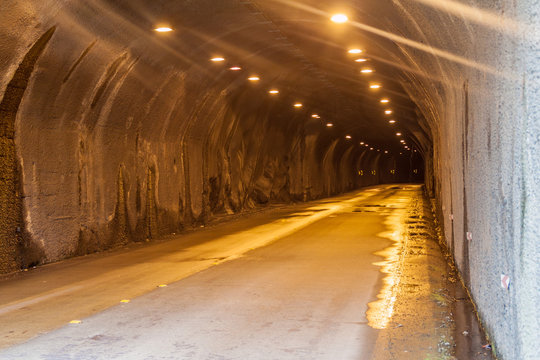 Tunnel on the road Banos - Puyo, Ecuador