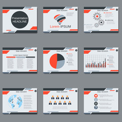 Professional business presentation, slide show vector design template