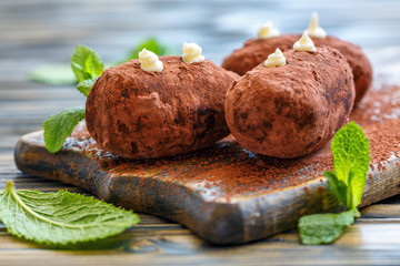 Traditional Russian truffle dessert potatoes.