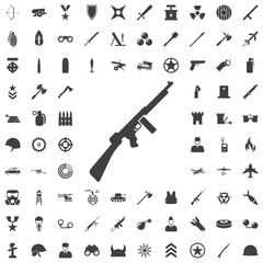 Machine Gun grey icon.