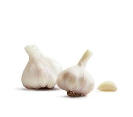 Garlic. Group isolated on white background.