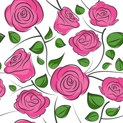 seamless roses background pattern