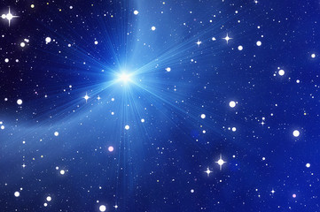 Obraz premium bright flash on a space backgrounds