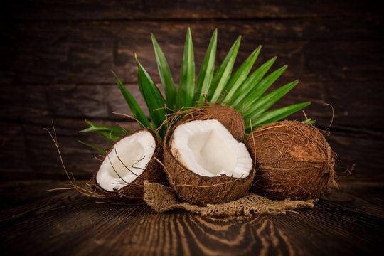 close-up of a coconuts