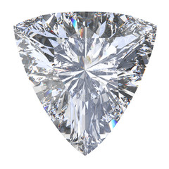 3D illustration trillion curved diamond stone