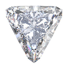 3D illustration trillion straight diamond stone
