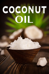 close-up of a coconut oil