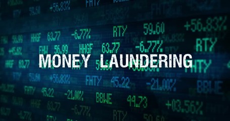White Collar Crime Financial ominous typography - Money Laundering