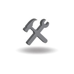 3d icon Wrenches and hammers