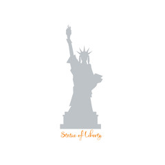 Statue of liberty silhouette. Independence concept