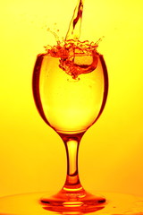 Splashes of a soft drink for summer holidays