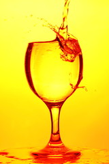 Splashes of a soft drink for summer holidays