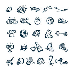 sport drawing cartoon icon. Vector Illustration.. Collection set