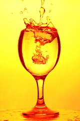 Splashes of a soft drink for summer holidays