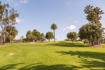 Fototapeta na wymiar Golfing in Newport Beach, California