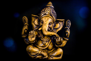 Ganesh Aura on Black Background