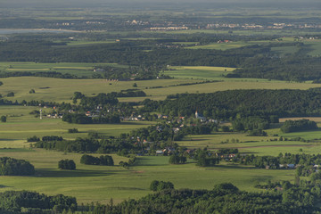 Fototapeta na wymiar View in Rychlebske mountains in spring evening