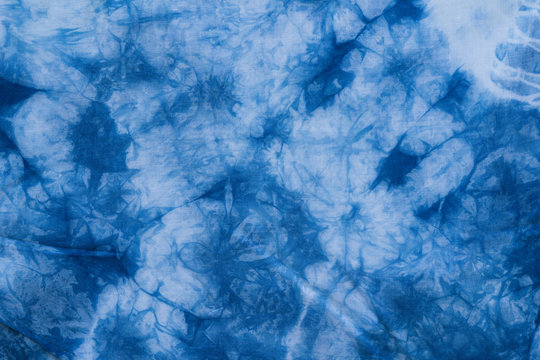 Blue abstract dye indigo for background and textured