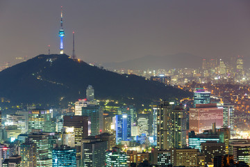 Korea city at night