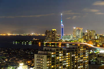 Night view of Fukuoka City