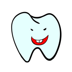 Tooth smile cartoon