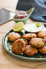 Salmon kebabs