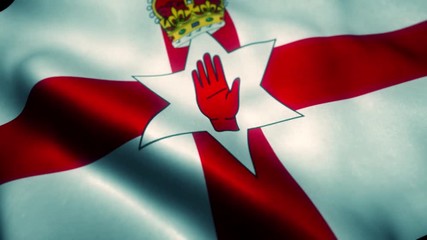Waving Northern Ireland Flag