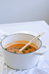 Tomato salmon bisque