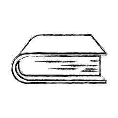 monochrome blurred silhouette of thick book vector illustration