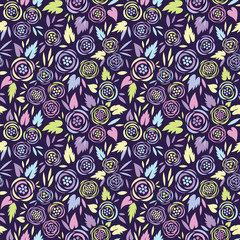 Colorful vector floral pattern