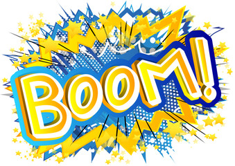 Boom! - Vector illustrated comic book style expression.