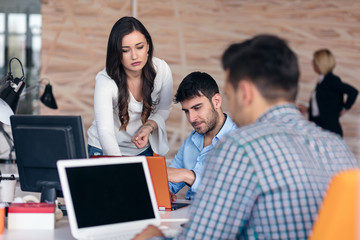 Fototapeta premium Startup Diversity Teamwork Brainstorming Meeting Concept.