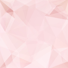 Polygonal vector background. Can be used in cover design, book design, website background. Vector illustration. Pastel pink, white colors.