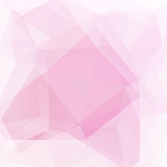 Background made of triangles. Square composition with geometric shapes. Eps 10 Pastel pink, white colors.