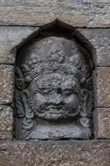 Ancient Hindu Goddess Stone Sculpture Nepal.