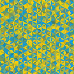 Abstract seamless background consisting of yellow, blue triangles. Geometric design for business presentations or web template banner flyer. Vector illustration