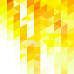 Abstract yellow mosaic background. Triangle geometric background. Design elements. Vector illustration