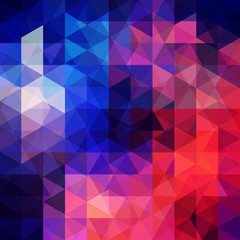 Obraz premium Abstract background consisting of red, blue triangles. Geometric design for business presentations or web template banner flyer. Vector illustration