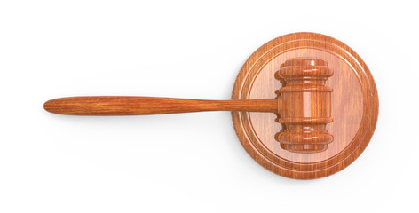 wooden gavel and seat