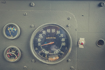 Speed Meters Dashboard / Speed Meters Dashboard Panel Of Retro Car.