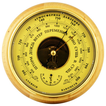 Aneroid barometer above view