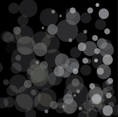 Black bokeh abstract light background