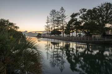 Fototapeta premium Sunrise on Wynnum Creek.