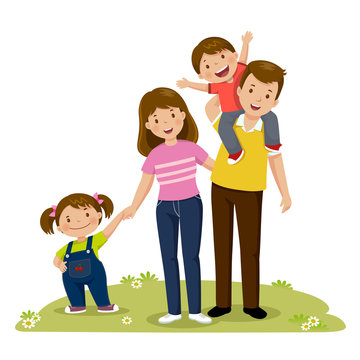 family playing clipart