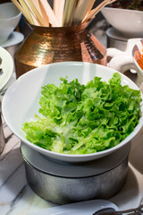 Green oak leaf lettuce