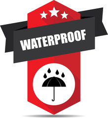 Waterproof red label and sign.
