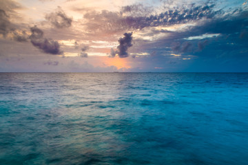 Beautiful sunset above the sea