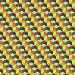 abstract retro geometric pattern yellow brown earth tone color