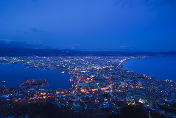 Fototapeta premium 【北海道】函館の夜景 トワイライト