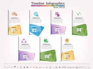 Timeline infographic,  business style timeline banner, web design,timeline infographics,cyber security concept,icon set